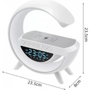 Luminária Smart G Speaker – Bluetooth, Relógio e Carregador Qi