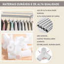 Guarda-Roupa Dobrável Cinza – Organize com Estilo e Praticidade