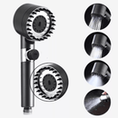 Chuveiro Massageador Preto – Jato Ajustável e Escova Integrada