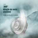 Mini Ventilador Silencioso Portátil Suspenso Recarregável USB de 3 Velocidades e Rotação 360°