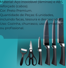 6 Peças - Conjunto Jogo de Facas