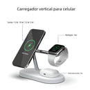 Carregador Magnético 3 em 1 compatível com iPhone, Apple Watche e AirPod