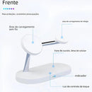 Carregador Magnético 3 em 1 compatível com iPhone, Apple Watche e AirPod