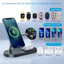 Carregador Magnético 3 em 1 compatível com iPhone, Apple Watche e AirPod