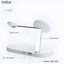 Carregador Magnético 3 em 1 compatível com iPhone, Apple Watche e AirPod