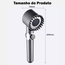 Chuveiro Massageador Preto – Jato Ajustável e Escova Integrada