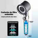 Chuveiro Massageador Preto – Jato Ajustável e Escova Integrada