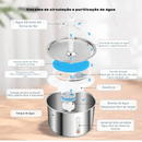 Fonte Automática para Animais de Estimação 2L em Aço Inoxidável