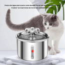 Fonte Automática para Animais de Estimação 2L em Aço Inoxidável