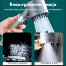 Chuveiro Massageador Preto – Jato Ajustável e Escova Integrada