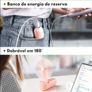 Mini Ventilador Portátil Recarregável USB Gaiatop - Compacto, Dobrável e Perfeito para Viagens - Cor Rosa