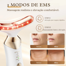 Dispositivo Facial Ouro 24K - Lifting Quente Portátil & EMS