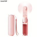 Mini Ventilador Portátil Recarregável USB Gaiatop - Compacto, Dobrável e Perfeito para Viagens - Cor Rosa